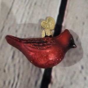 Old World Christmas Cardinal OWC Ornament  Blown Glass